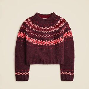 J. Crew Fair Isle wide-mockneck sweater size large NWT